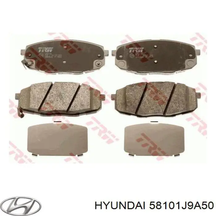 Купить 58101J9A50 Hyundai/Kia Колодки тормозные