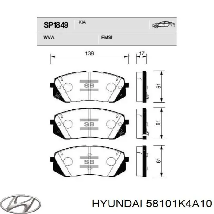 58101K4A10 Hyundai/Kia