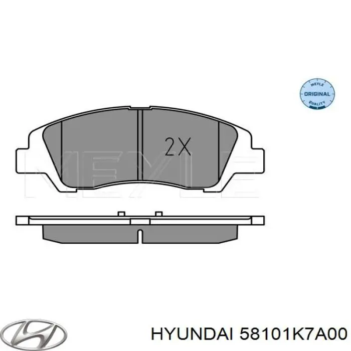 Купить 58101K7A00 Hyundai/Kia Колодки тормозные