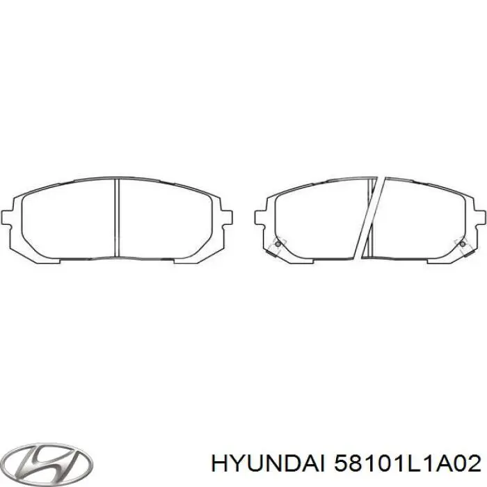 58101L1A02 Hyundai/Kia колодки тормозные передние дисковые
