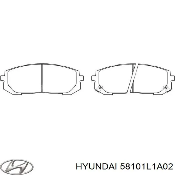 Передние тормозные колодки 58101L1A02 Hyundai/Kia