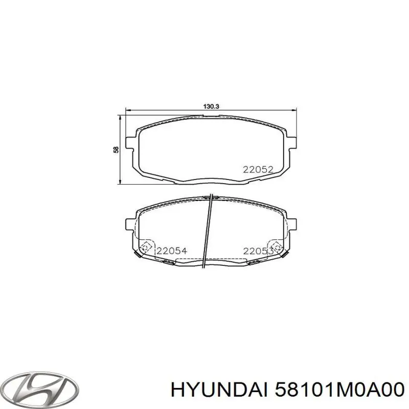 Купить 58101M0A00 Hyundai/Kia Колодки тормозные