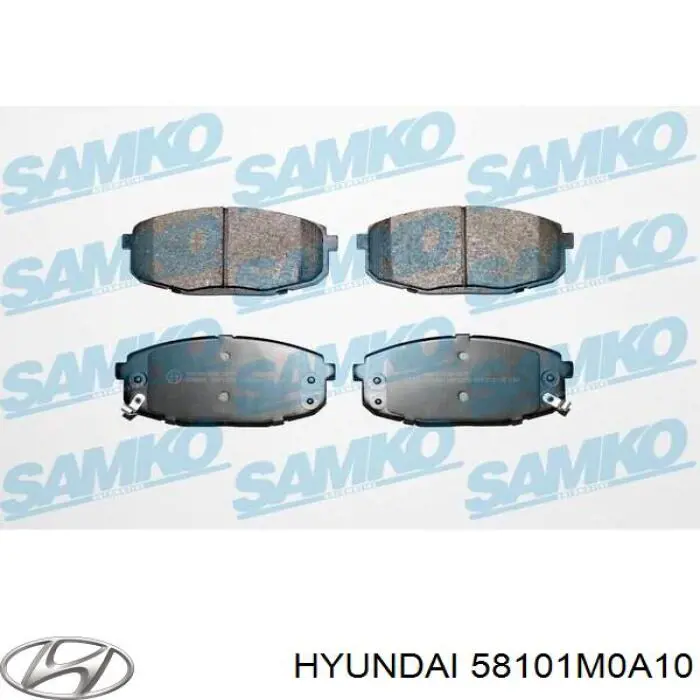 58101M0A10 Hyundai/Kia передние тормозные колодки