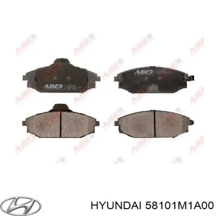 58101M1A00 Hyundai/Kia колодки тормозные передние дисковые