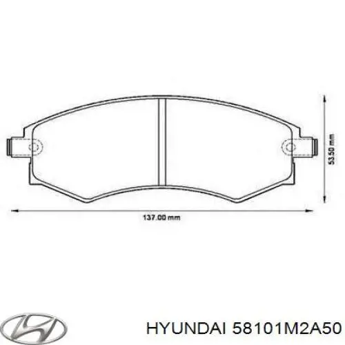 Передние тормозные колодки 58101M2A50 Hyundai/Kia