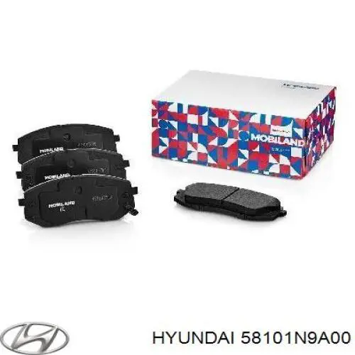 Sapatas do freio dianteiras de disco Hyundai/Kia 58101N9A00