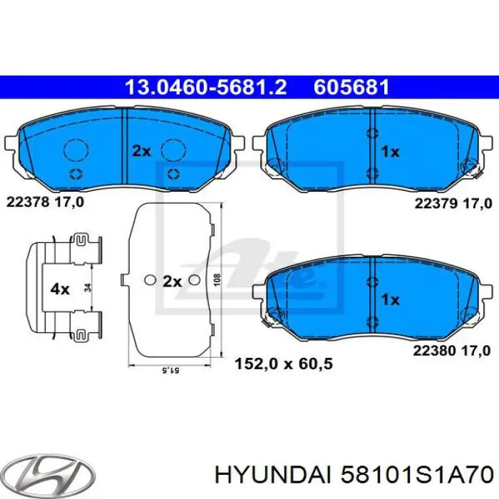  58101S1A70 Hyundai/Kia