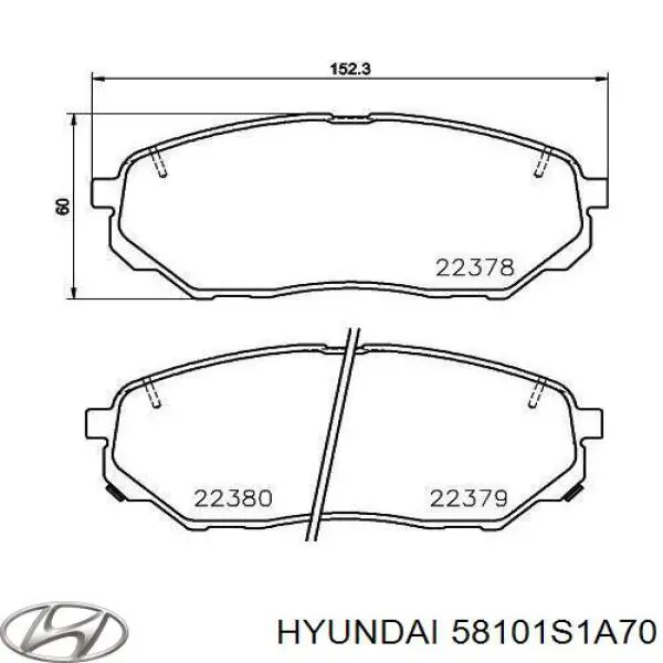 Купить 58101S1A70 Hyundai/Kia Колодки тормозные