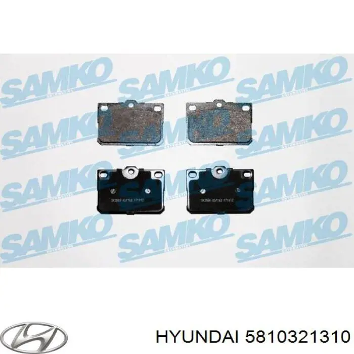 Передние тормозные колодки 5810321310 Hyundai/Kia