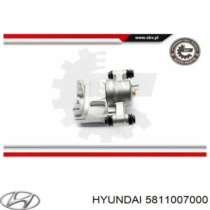 Купить 5811007000 Hyundai/Kia Суппорт тормозной передний левый