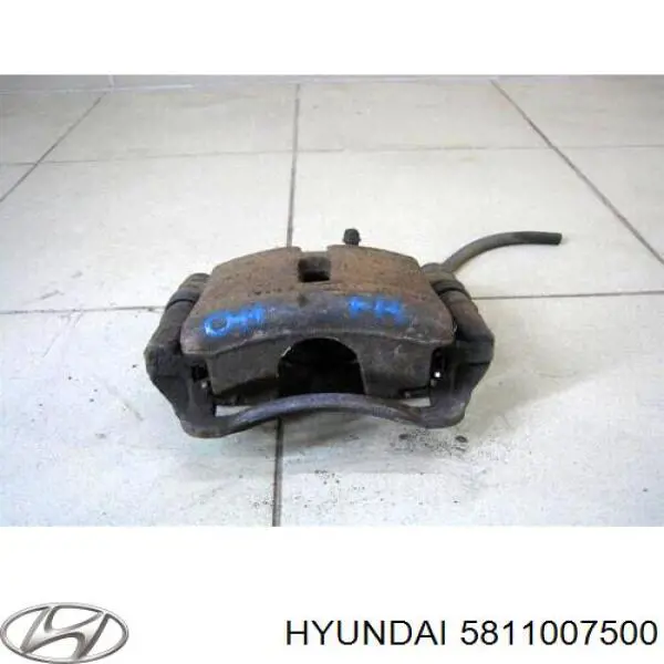 5811007500 Hyundai/Kia Суппорт тормозной, передний, левый