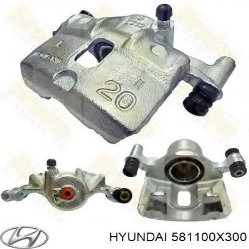 Суппорт тормозной передний левый 581100X300 Hyundai/Kia