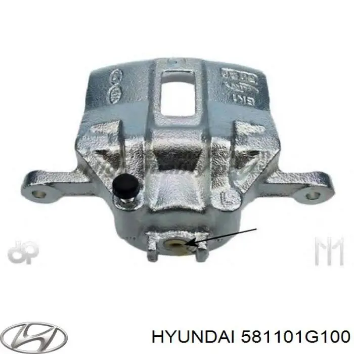 581101G100 Hyundai/Kia Суппорт тормозной, передний, левый