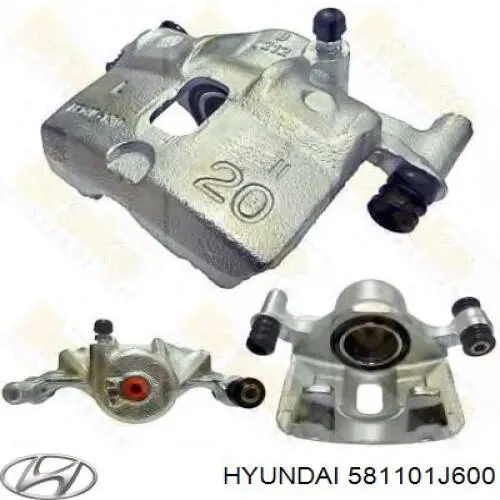 581101J600 Hyundai/Kia суппорт тормозной передний левый
