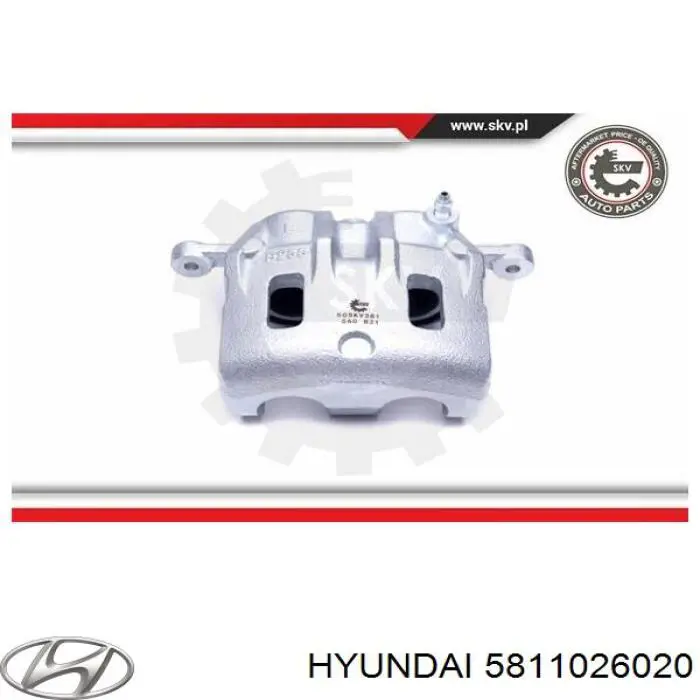 5811026020 Hyundai/Kia суппорт тормозной передний левый