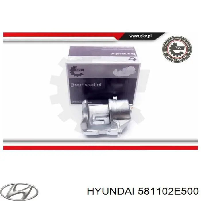 Суппорт тормозной передний левый Hyundai/Kia 581102E500