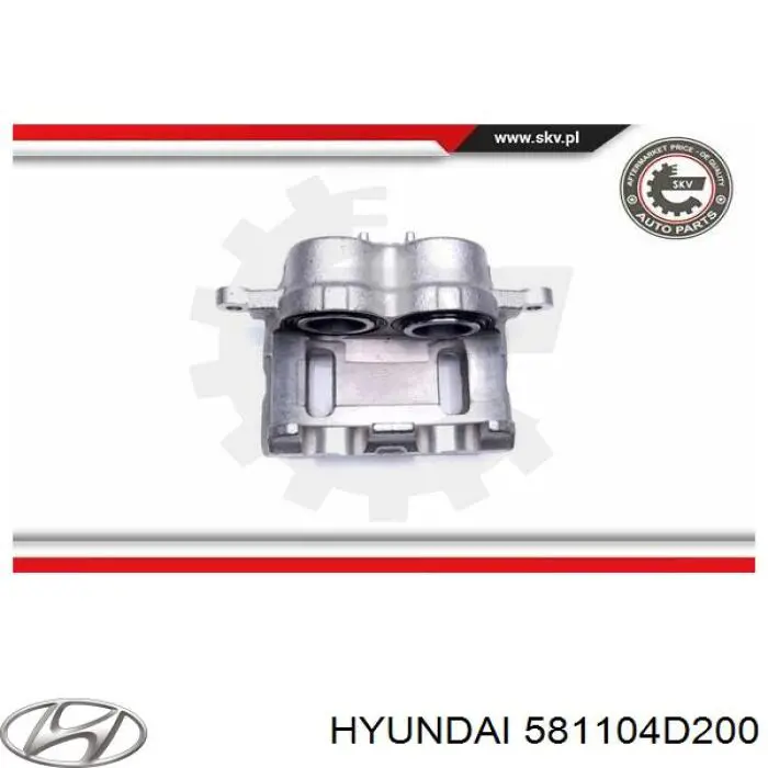 Купить 581104D200 Hyundai/Kia Суппорт тормозной передний левый