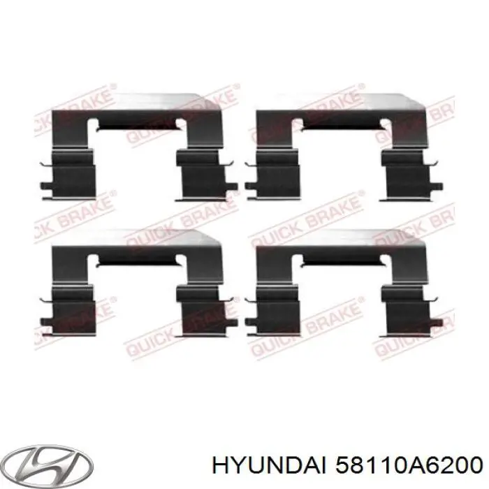 58110A6200 Hyundai/Kia suporte do freio dianteiro esquerdo