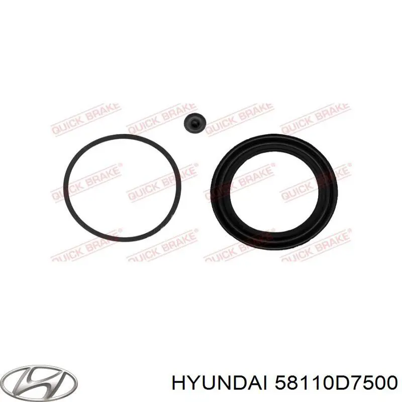 58110D7500 Hyundai/Kia Суппорт тормозной, передний, левый