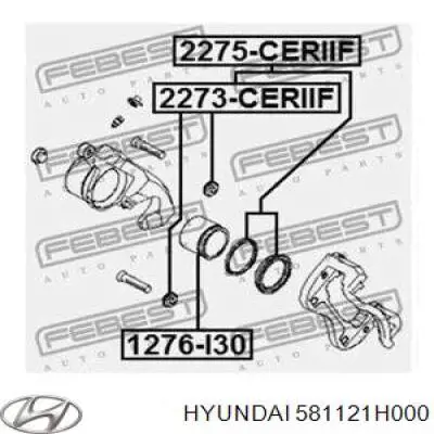 Поршень суппорта тормозного, переднего Hyundai/Kia 581121H000 цена, от 8.57 USD