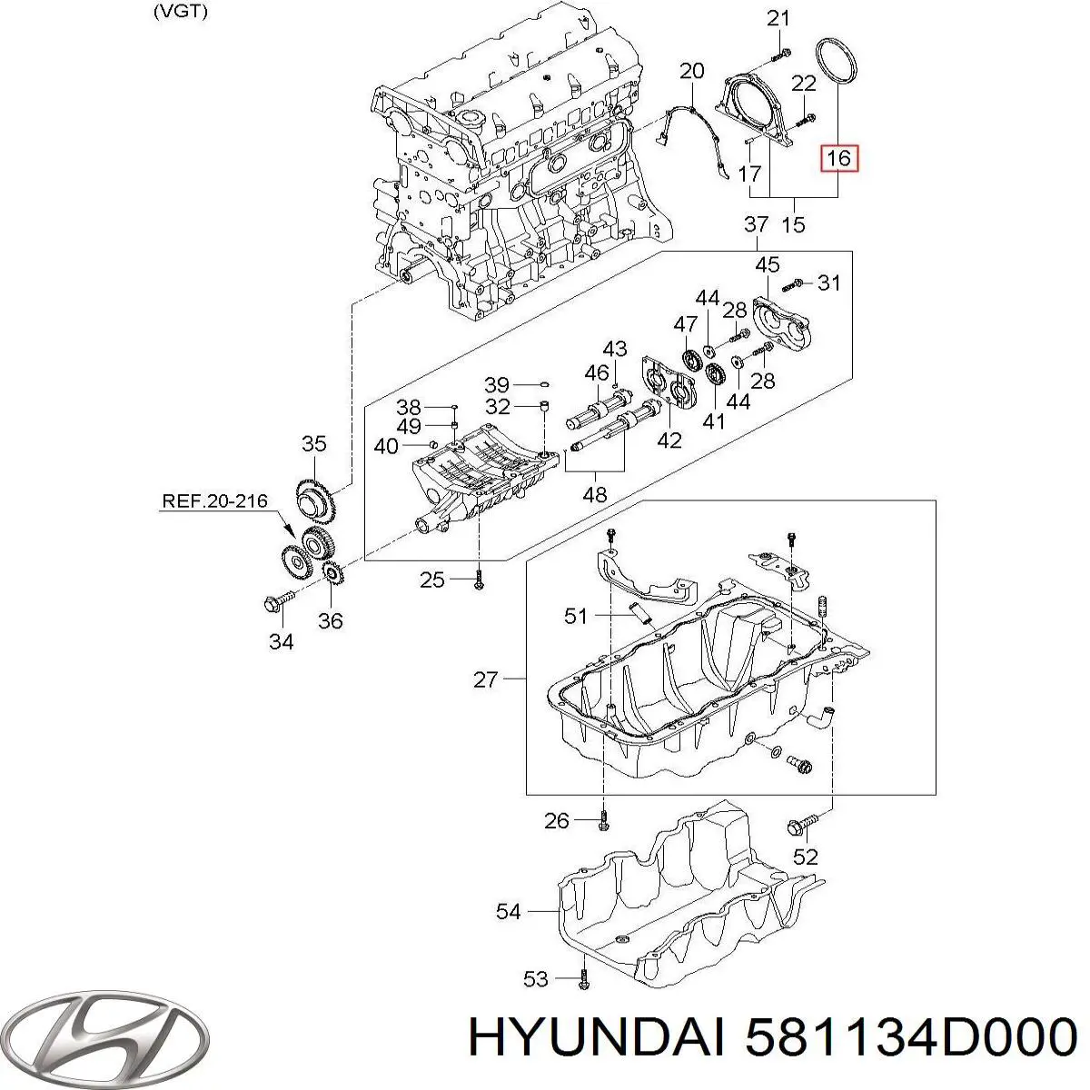 Купить 581134D000 Hyundai/Kia Сальник поршня переднего тормозного суппорта