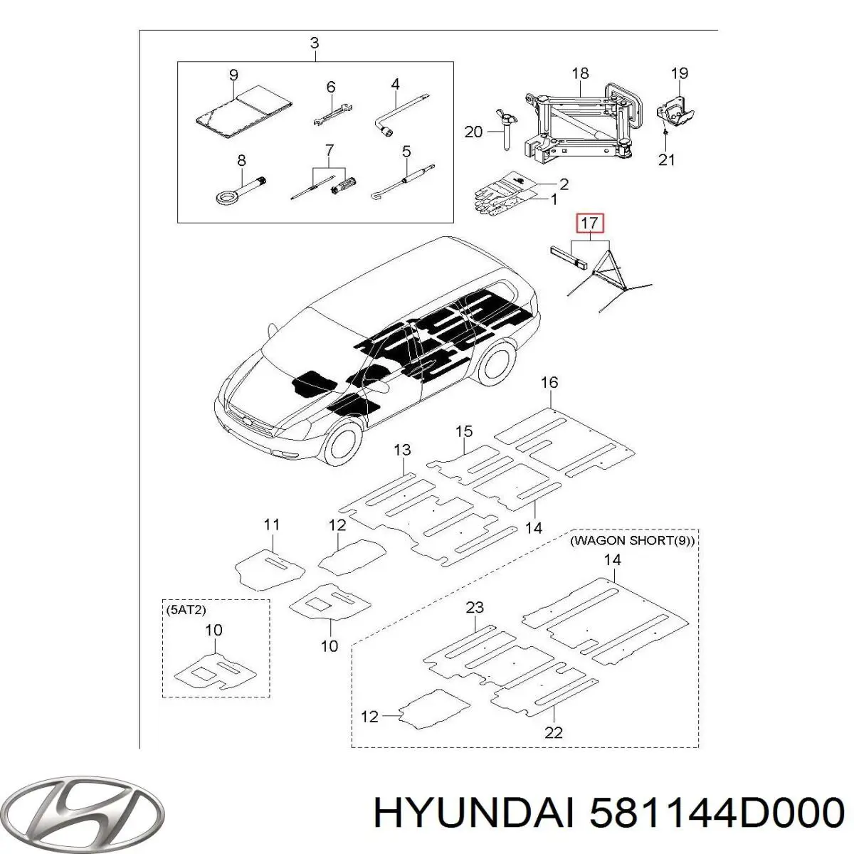  581144D000 Hyundai/Kia