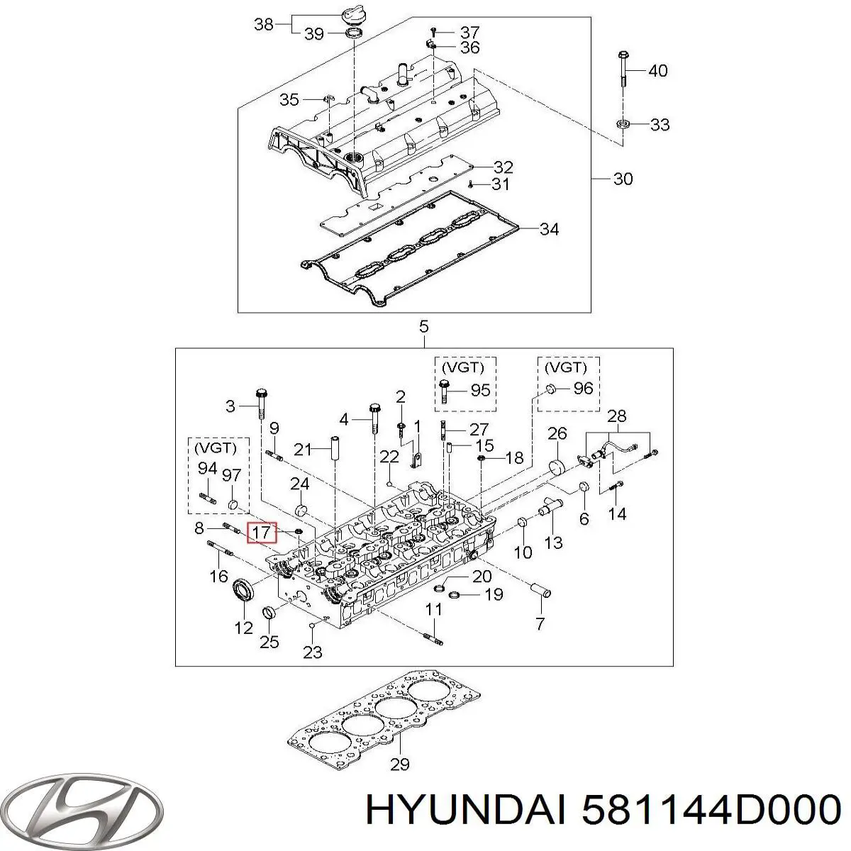 Купить 581144D000 Hyundai/Kia 