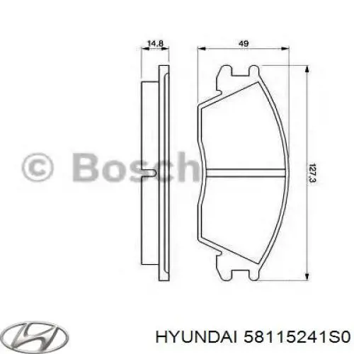 Колодки Hyundai/Kia 58115241S0 цена, от 14.16 USD