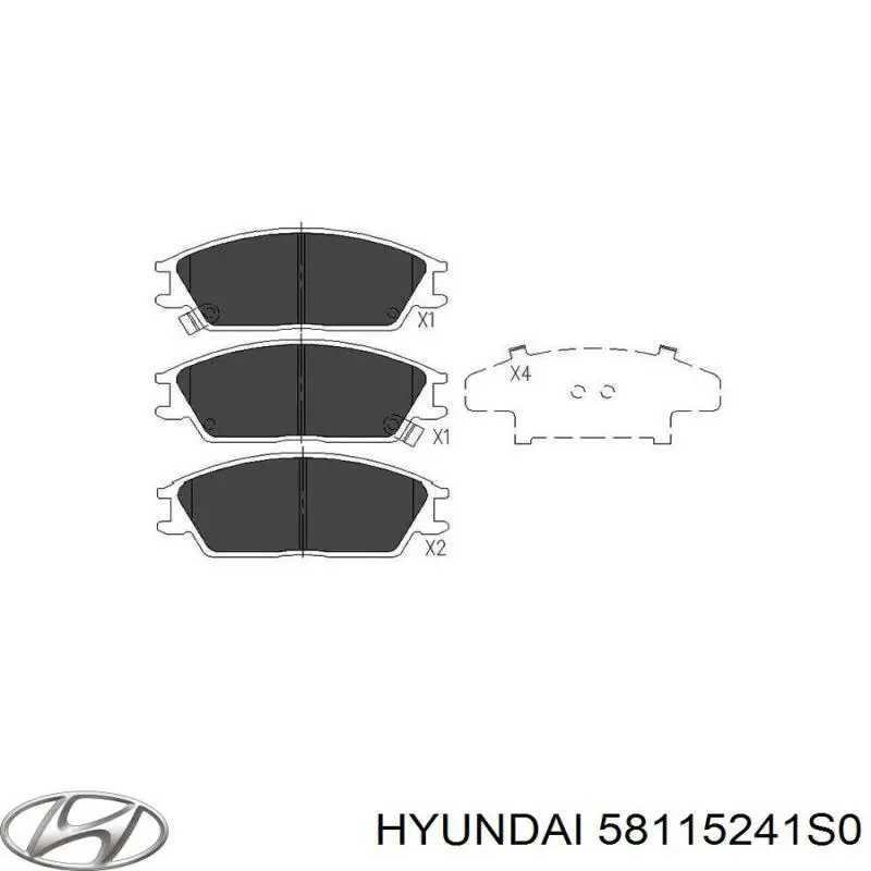 Купить 58115241S0 Hyundai/Kia Колодки тормозные