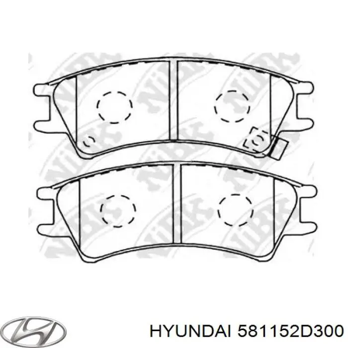 Передние тормозные колодки 581152D300 Hyundai/Kia