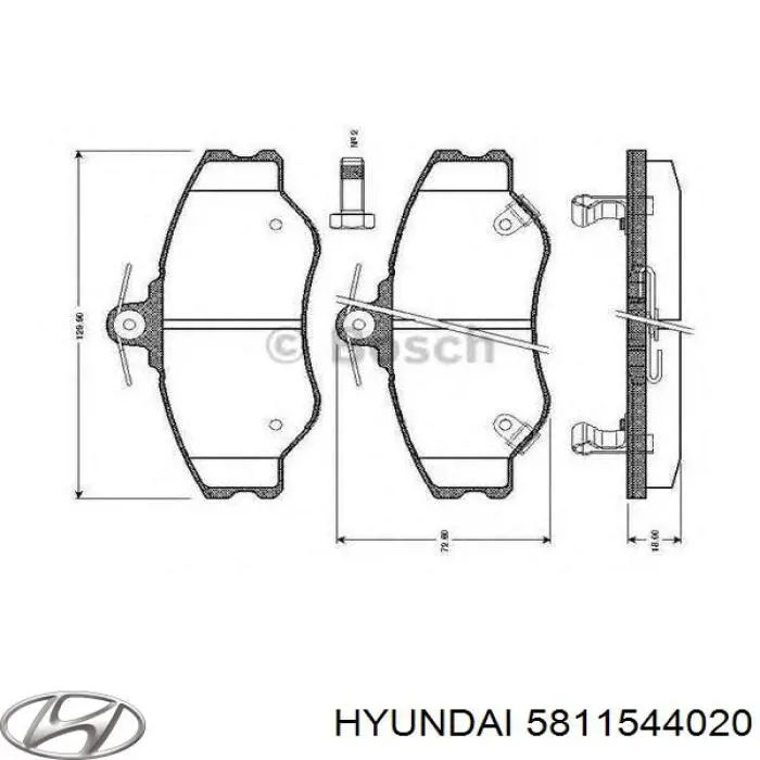 Купить 5811544020 Hyundai/Kia Колодки тормозные