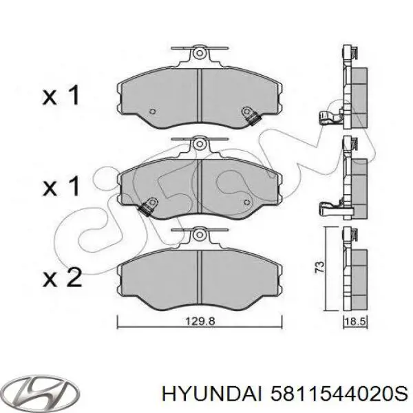 Купить 5811544020S Hyundai/Kia Колодки тормозные
