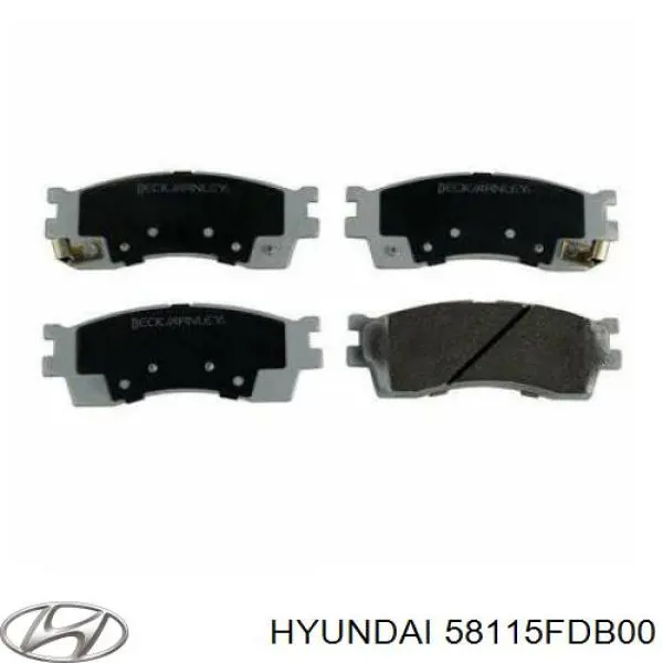 58115FDB00 Hyundai/Kia колодки тормозные передние дисковые
