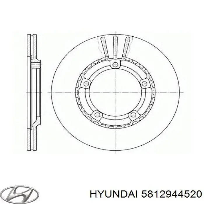 Тормоз дисковый передний Hyundai/Kia 5812944520 цена, от 18.36 USD