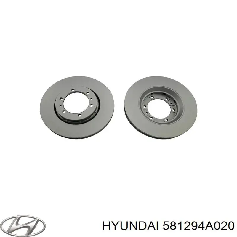 Передние тормозные диски 581294A020 Hyundai/Kia