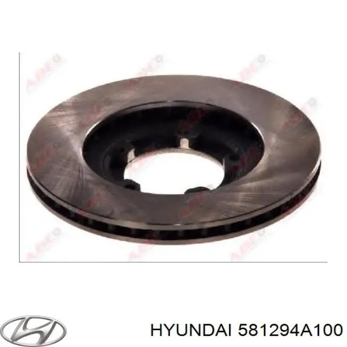 Передние тормозные диски 581294A100 Hyundai/Kia