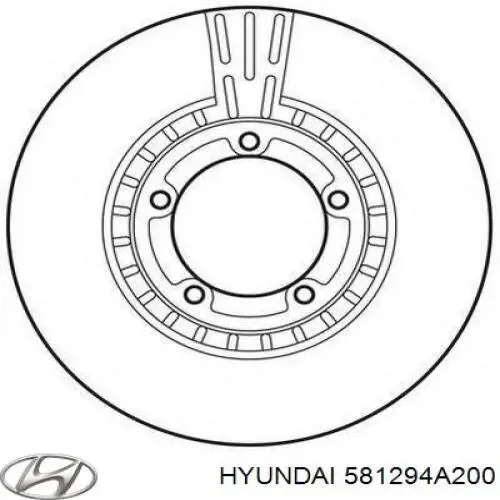 Передние тормозные диски 581294A200 Hyundai/Kia