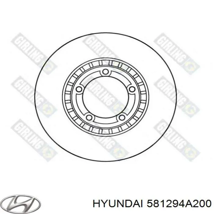 Передний тормозной диск Hyundai/Kia 581294A200