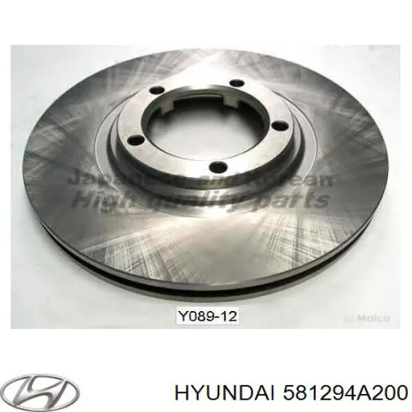 Диск тормозной передний HYUNDAI 581294A200