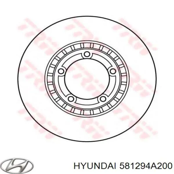 Купить 581294A200 Hyundai/Kia Ротор тормозной