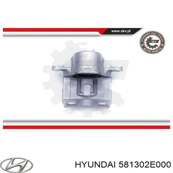 581302E000 Hyundai/Kia Суппорт тормозной, передний, правый