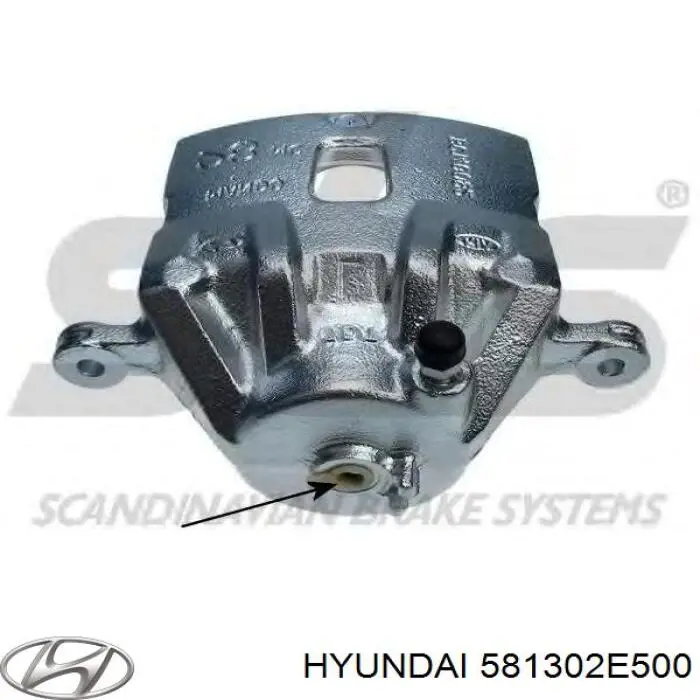 Купить 581302E500 Hyundai/Kia Суппорт тормозной передний правый