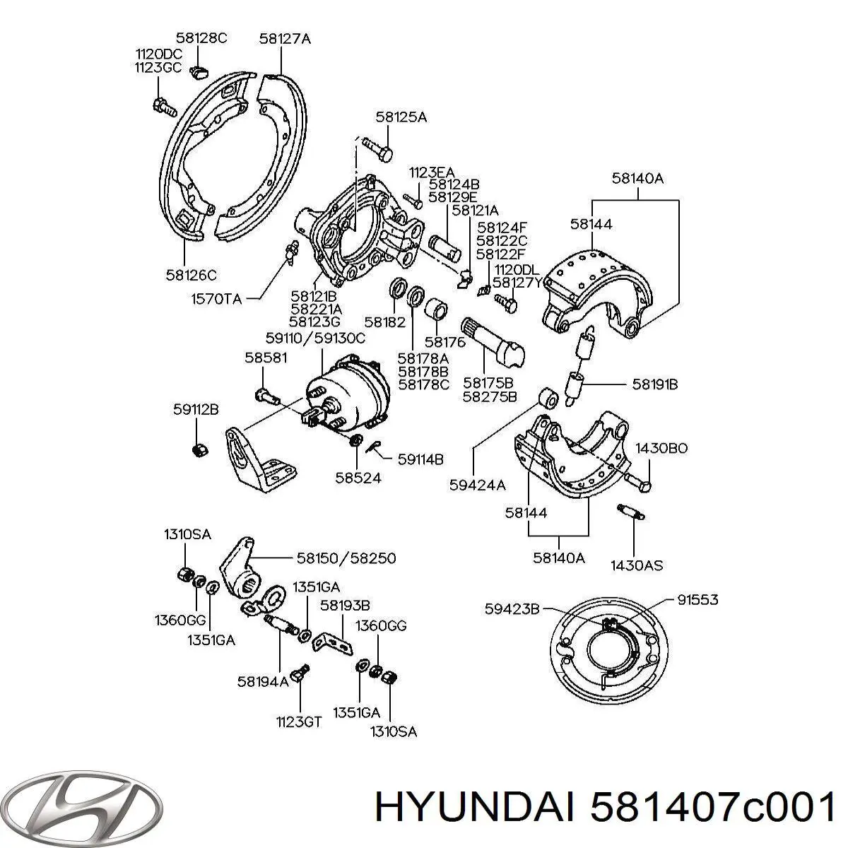 Купить 581407C001 Hyundai/Kia 