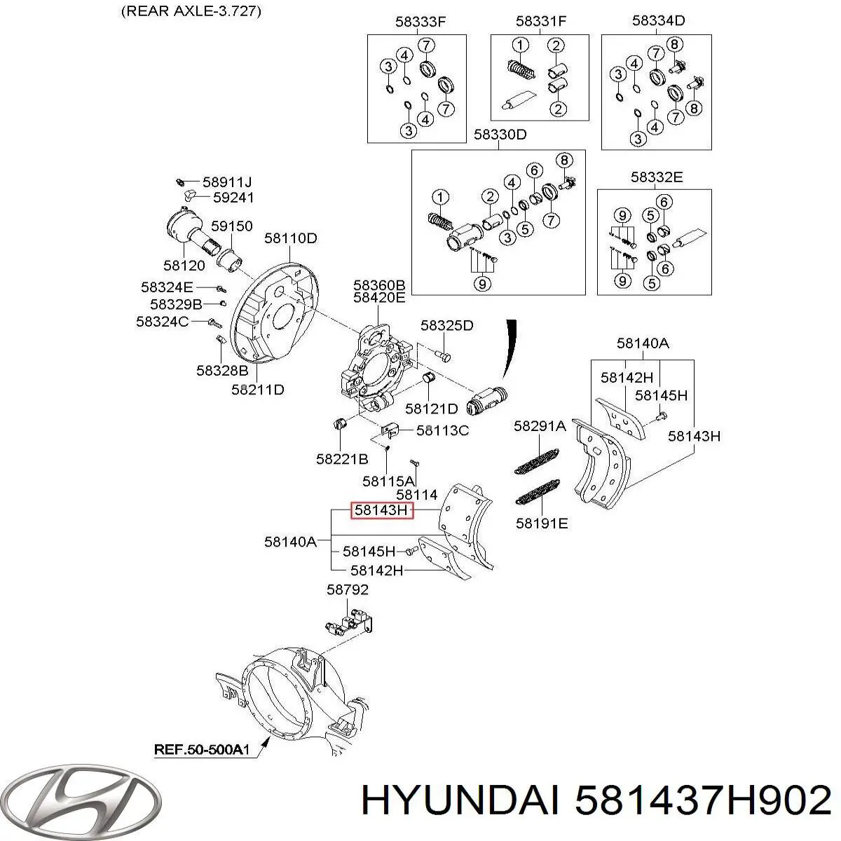 Накладка тормозная передняя (TRUCK) Hyundai/Kia 581437H902