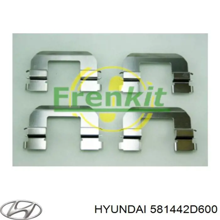 Комплект пружинок крепления дисковых колодок передних Hyundai/Kia 581442D600