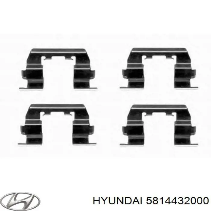 Комплект пружинок крепления дисковых колодок передних Hyundai/Kia 5814432000