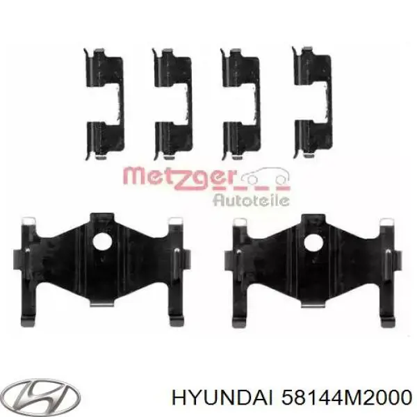 Комплект пружинок крепления дисковых колодок передних Hyundai/Kia 58144M2000