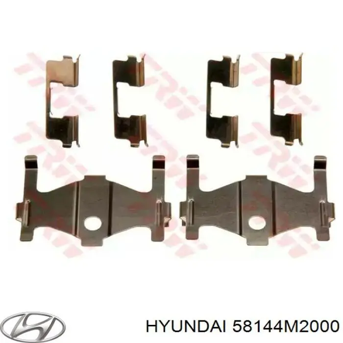 Купить 58144M2000 Hyundai/Kia Комплект пружинок крепления дисковых колодок передних