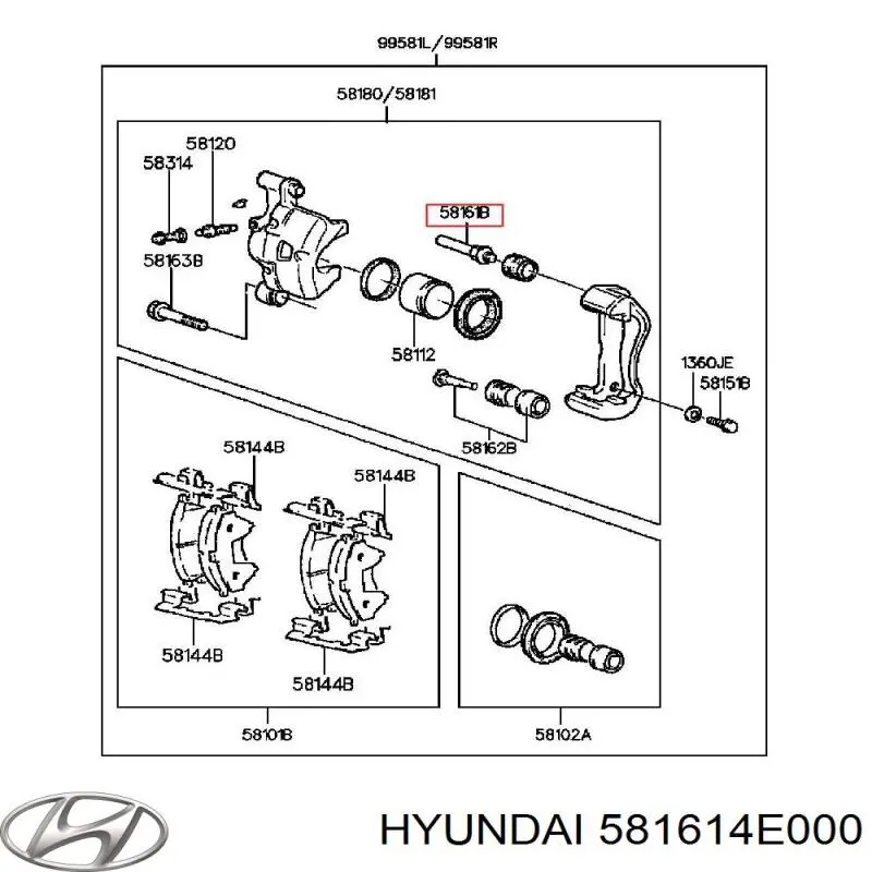  581614E000 Hyundai/Kia