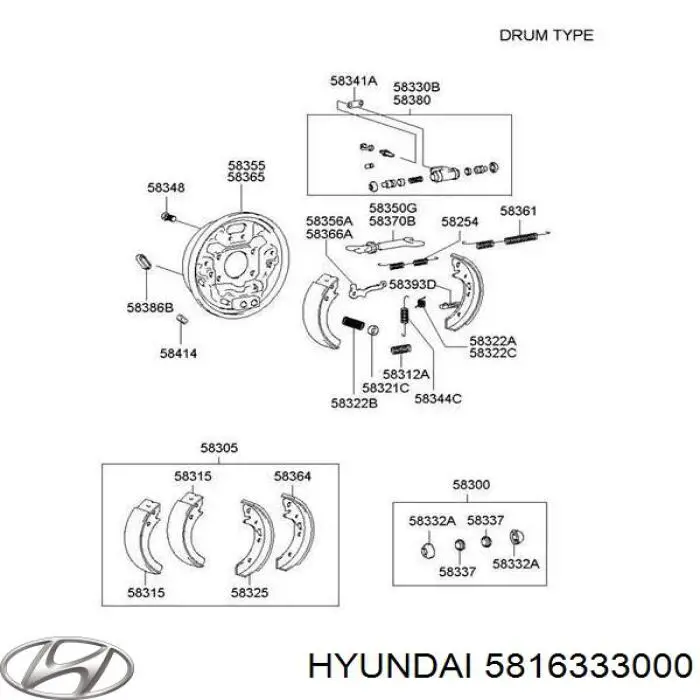 Болт тормозного суппорта Hyundai/Kia 5816333000